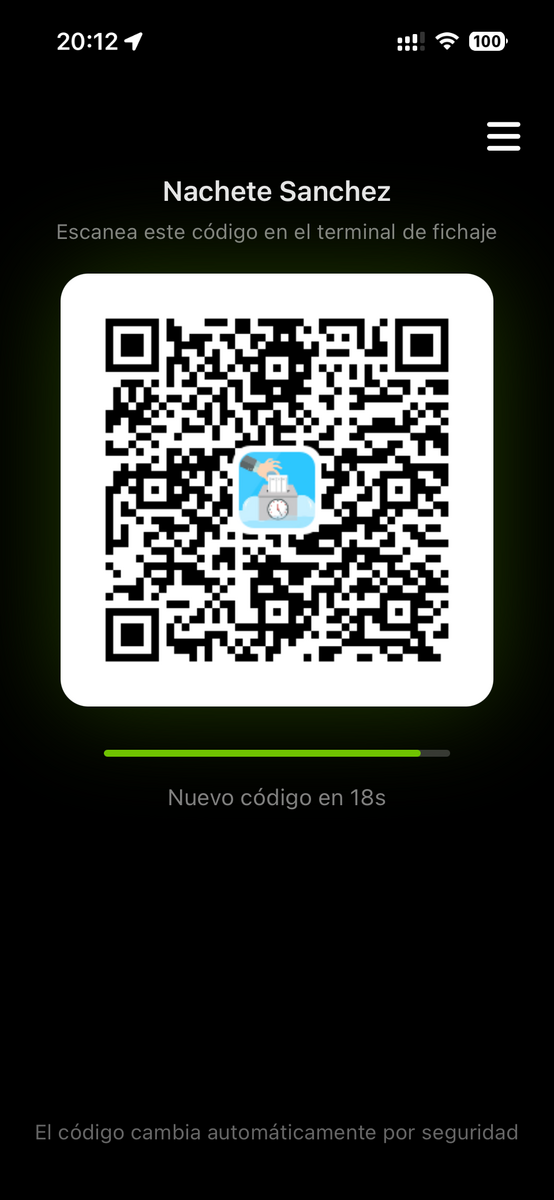 Código QR para fichar